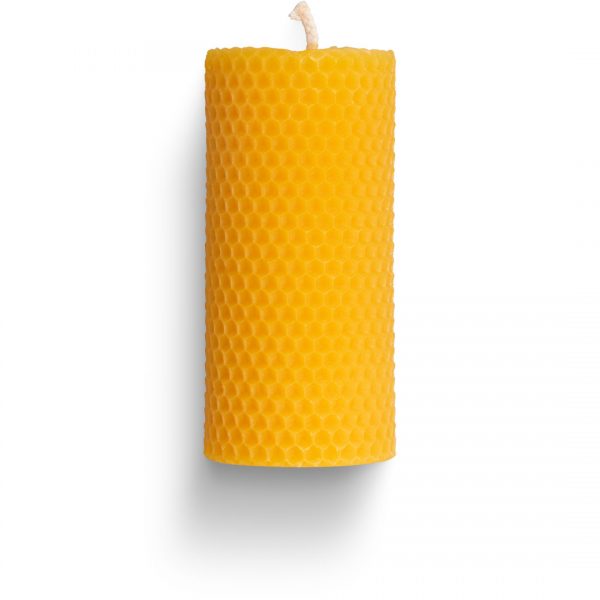 Chandelle bougie en cire d'abeille pure Cylindre alvéolé Merveilles d'abeilles